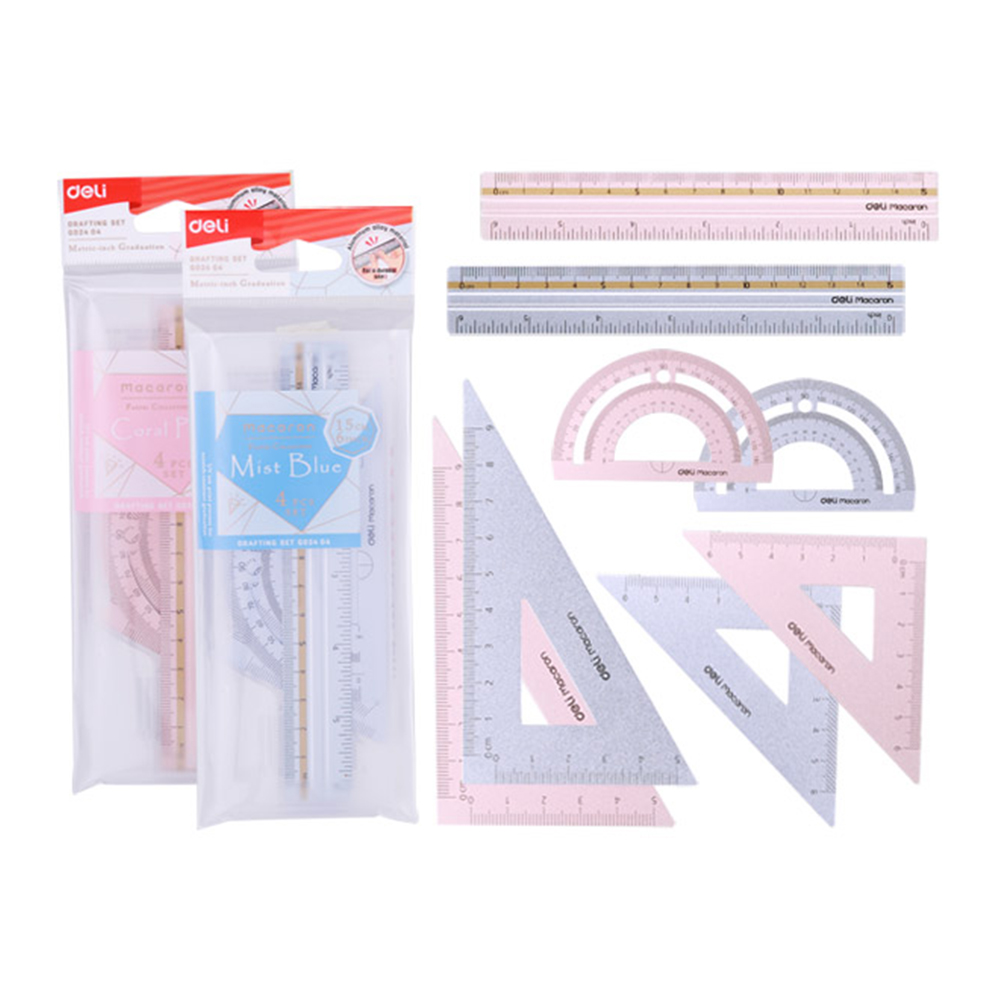 Deli Ruler 4 Pieces Set