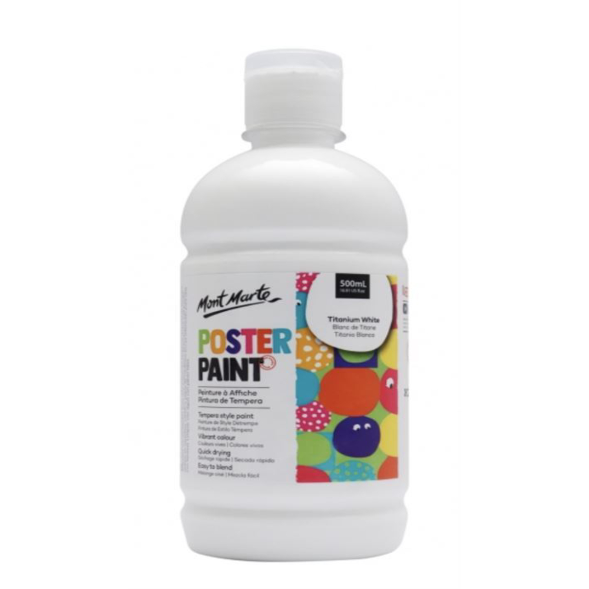 Mont Marte, Poster Paint, Titanium White Color - 500 Ml