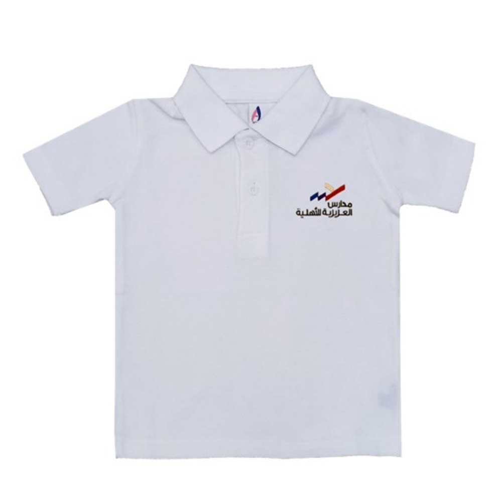 Half-sleeve Polo T-Shirt For Unisex, White