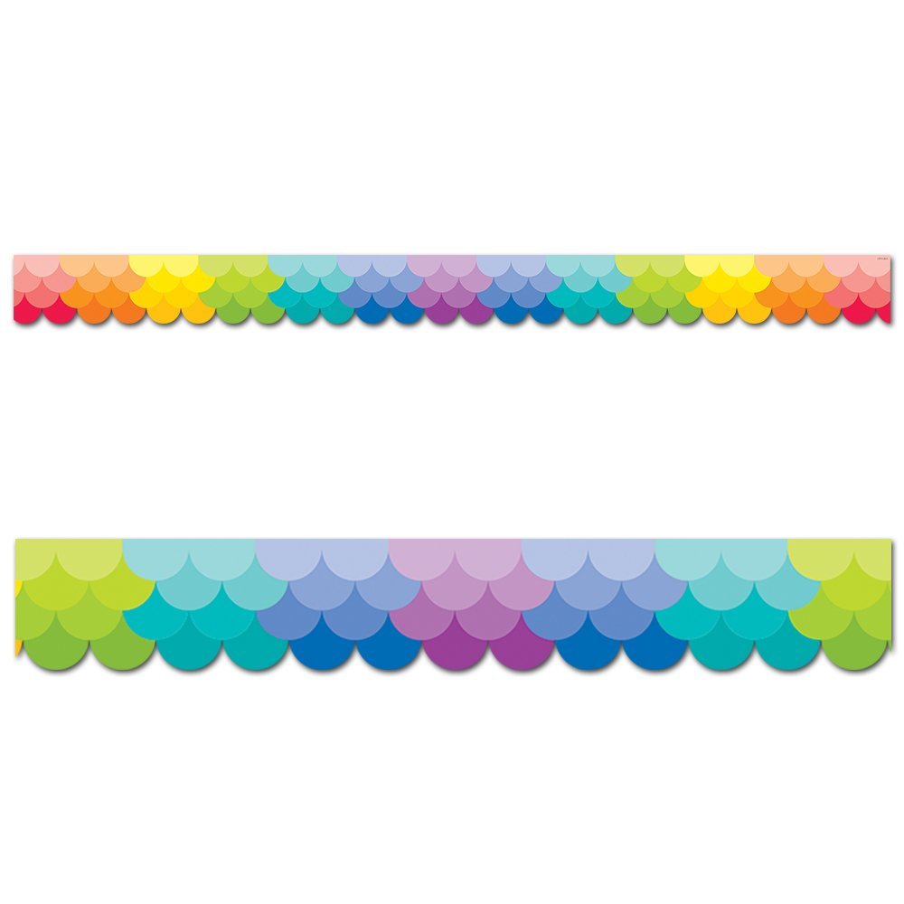 Painted Palette Ombre Rainbow Scallops Border CTP-0186