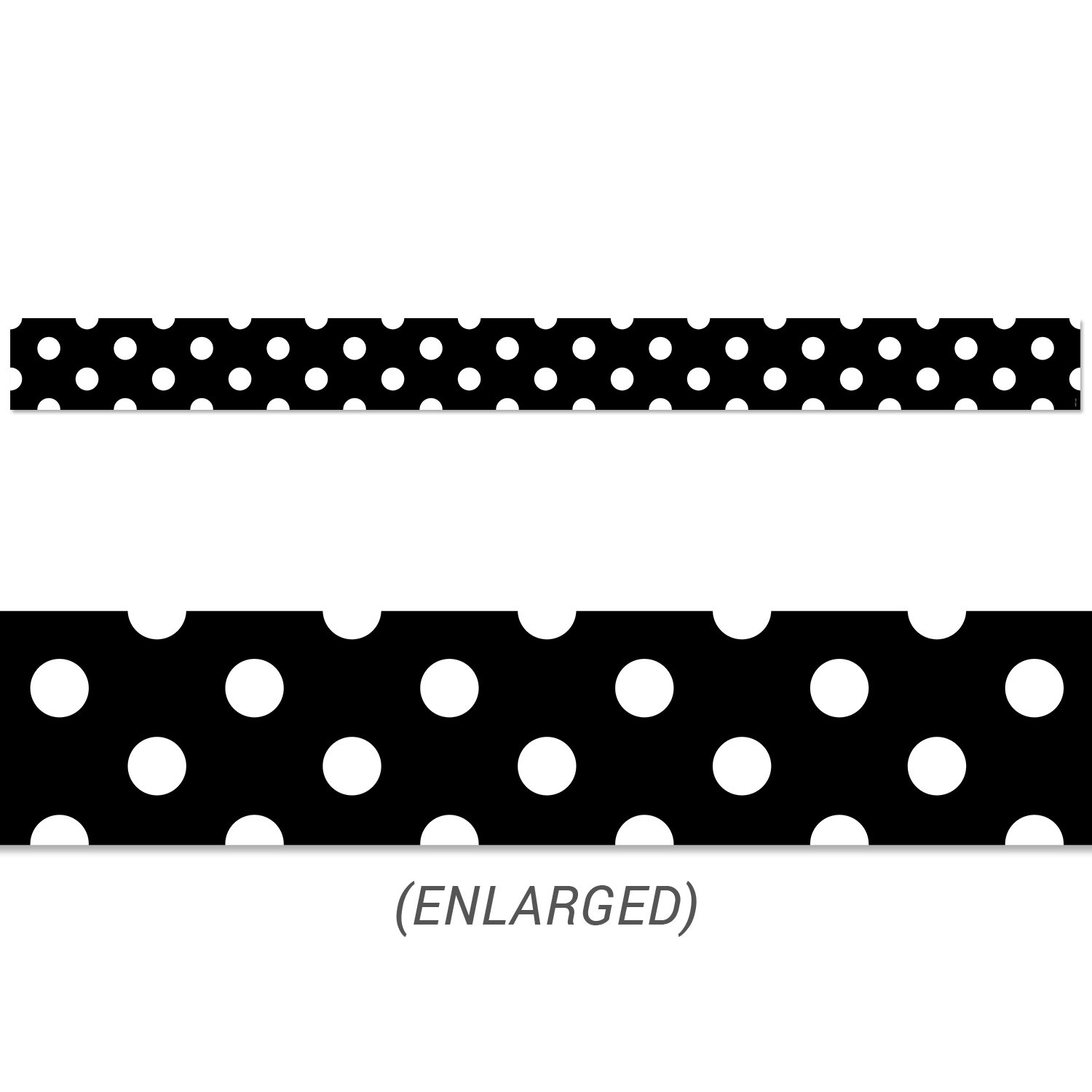 Polka Dots on Black Border CTP-10062