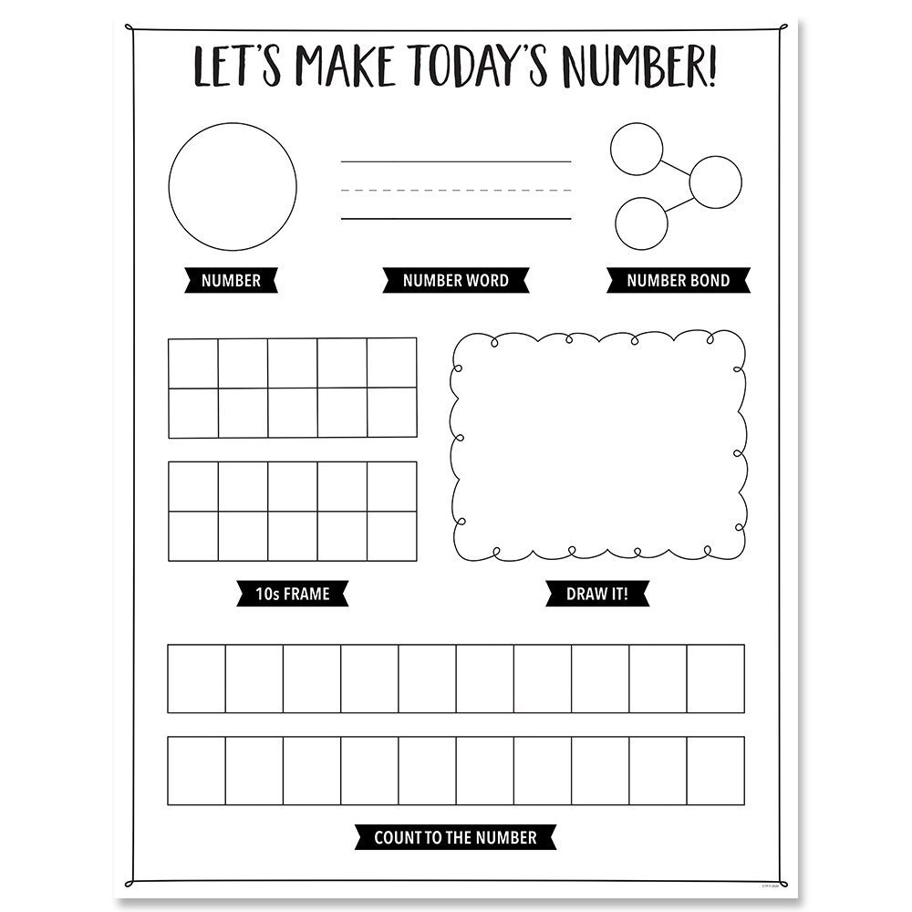 Make Today's Number Charts with a Purpose CTP-10191