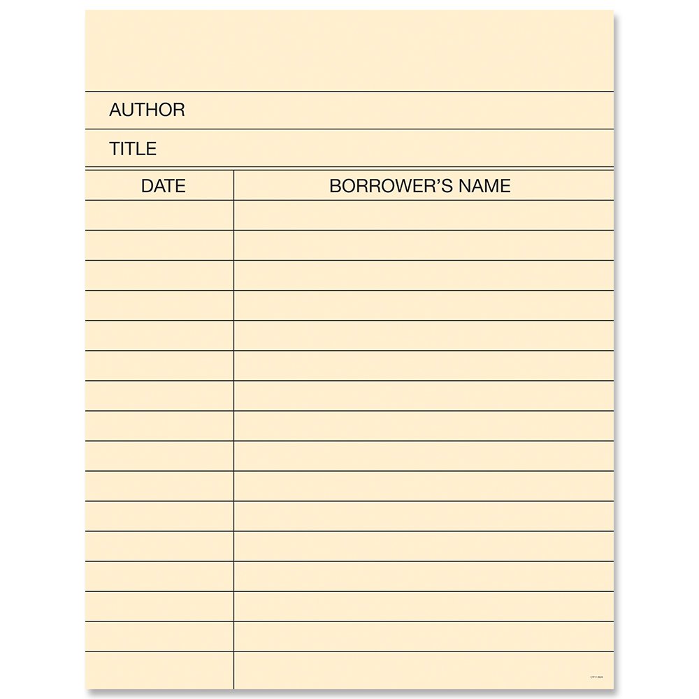 Library Card Charts with a Purpose CTP-10230