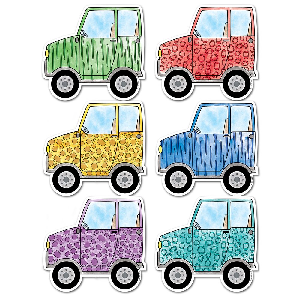 Safari Friends Off-Road Vehicles 6" Designer Cut-Outs CTP-3281