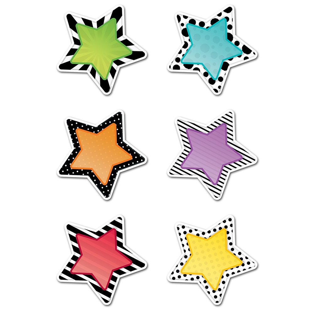 Bold & Bright Stars 6" Designer Cut-Outs CTP-3360