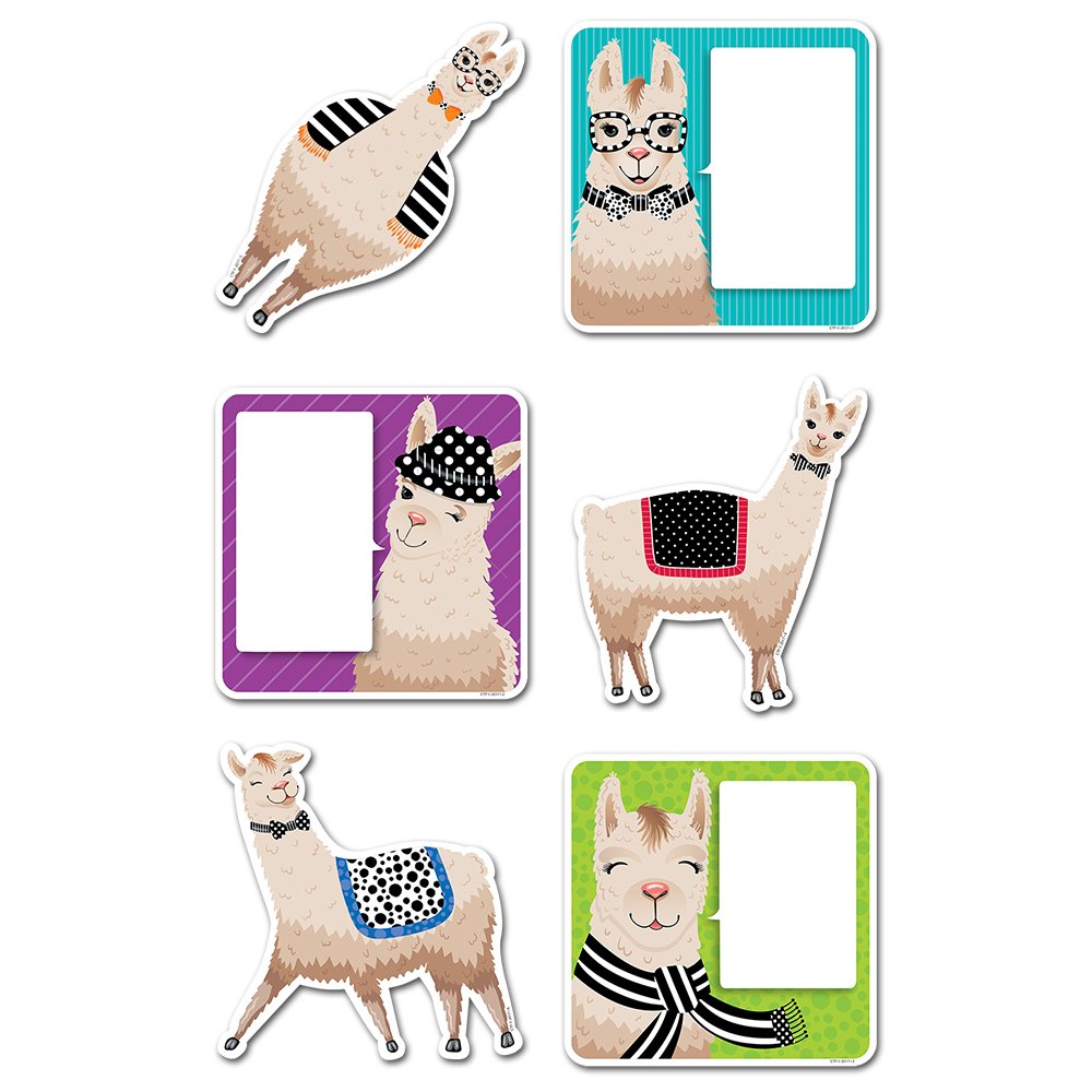 Bold & Bright Llamas 6" Designer Cut-Outs CTP-3377