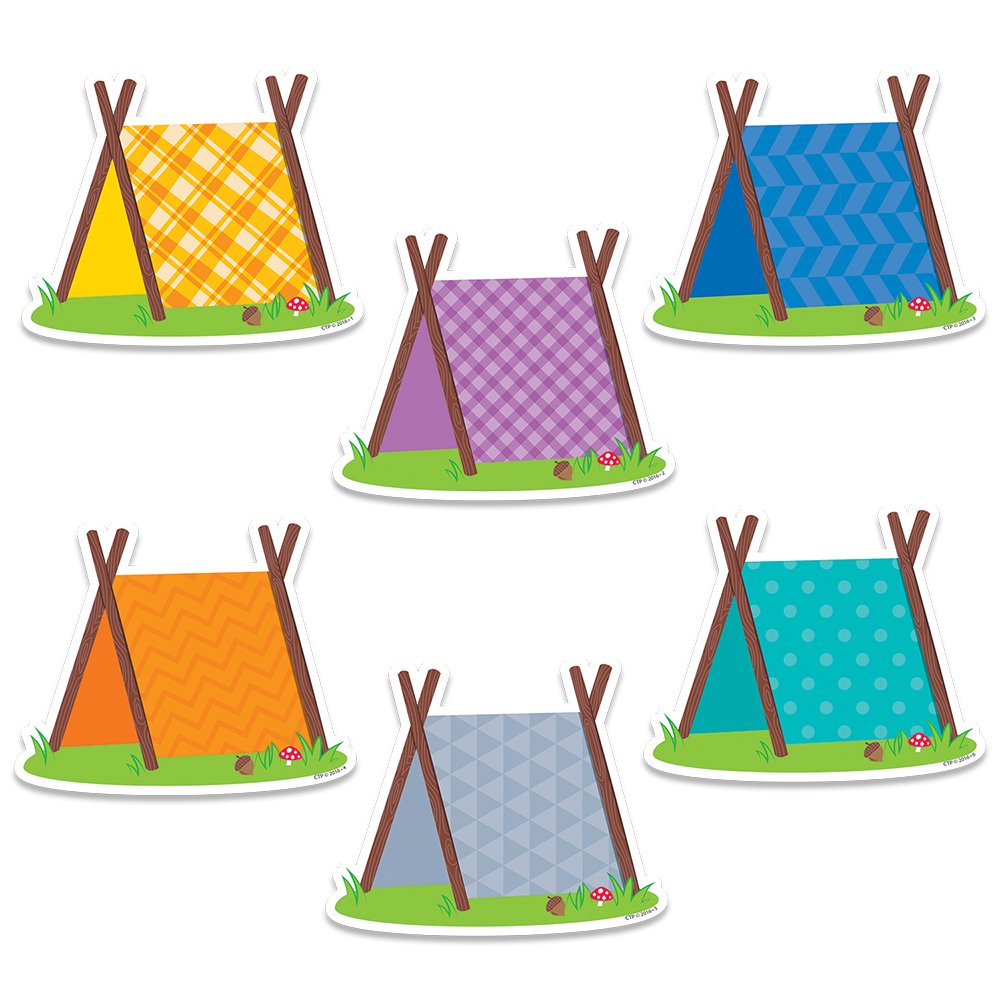 Woodland Friends Pup Tents 6" Designer Cut-Outs CTP-6010