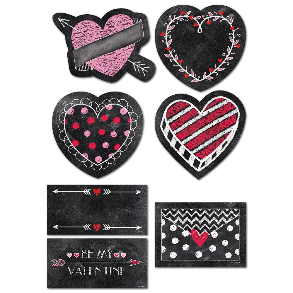 Chalk Hearts 6" Designer Cut Outs CTP-6076