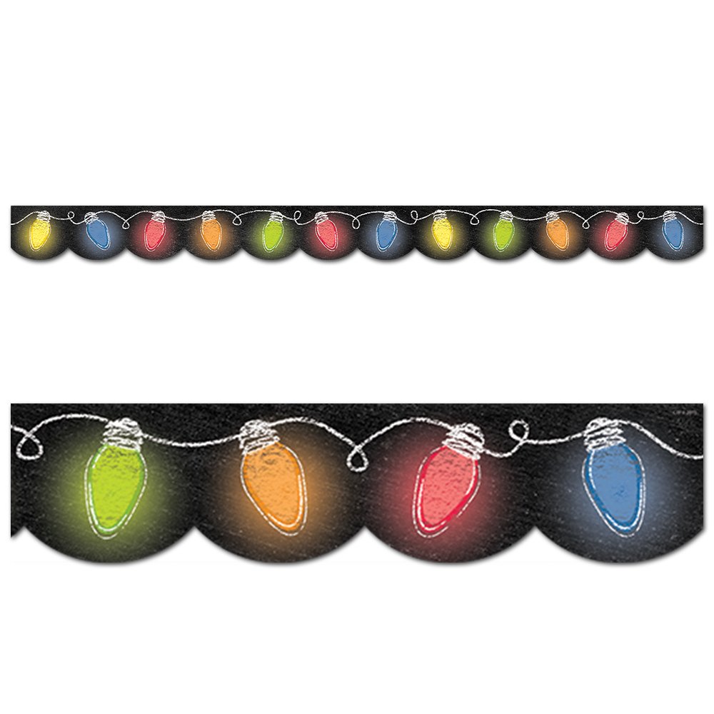 Holiday Lights in Chalk Border CTP-6808