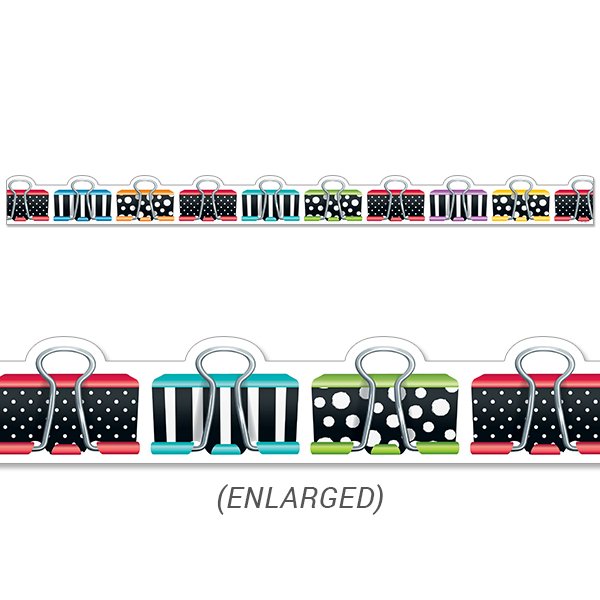 Bold & Bright Binder Clips Border CTP-8348