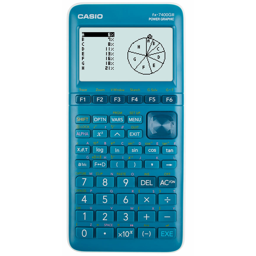 Casio Calculator (FX-7400GIII-S-DT) Scientific, Blue