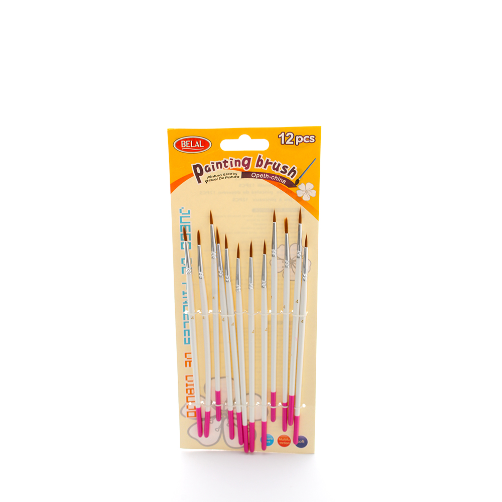 Belal Paint Brush Set, 12 Pieces - Size 4 