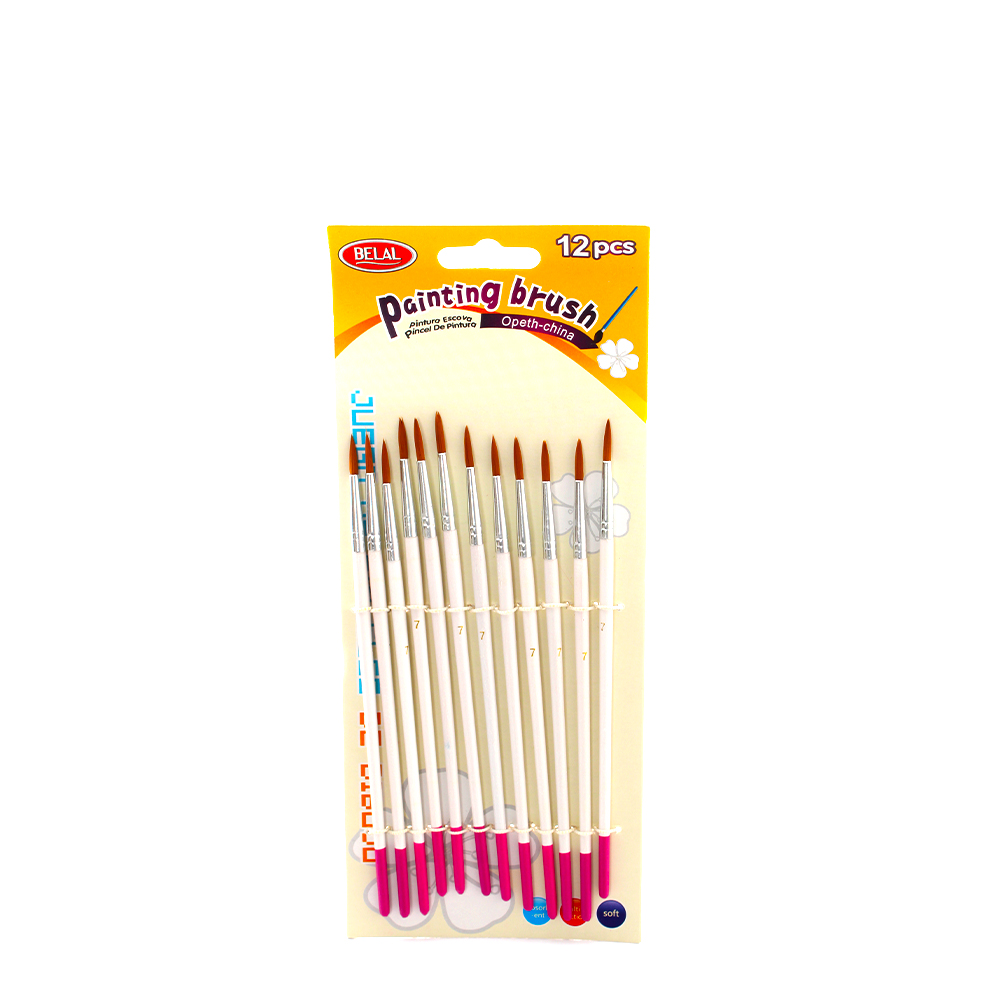 Belal Paint Brush Set 251-7, 12 Pieces - Size 7