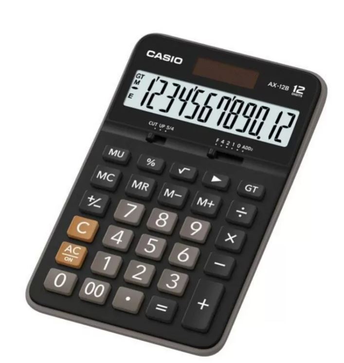 Casio Calculator (AX-12B-W-DC) Practical, Black