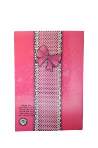 Lined Notebook 60 sheets - Pink bow
