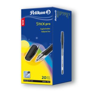 Pelikan Stick Pro Ballpoint Pen - Black (Box of 20)