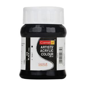 سلسلة ألوان أكريليك كاميل 2 أنابيب 500 مل، أسود