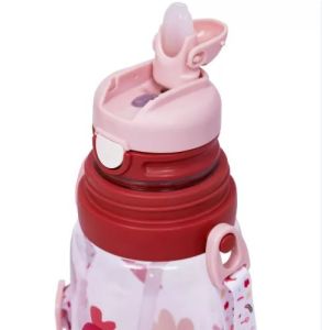 Eazy Kids Water Bottle 600ml wt straw - Pink