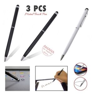Metal Touch Pen For Smart Devices & Writing (3 Pcs)