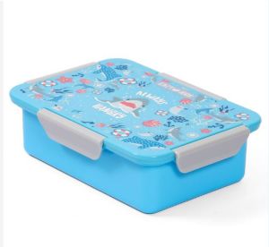 Eazy Kids Lunch Box, Shark  - Blue, 850ml