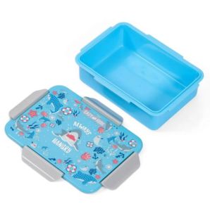 صندوق غداء من ايزي للاطفال ، سمك القرش - ازرق ، 850 مل