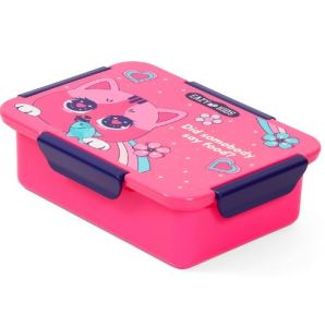 Eazy Kids Lunch Box, Cat  - Pink, 850ml
