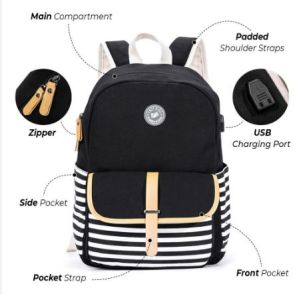 Eazy Kids Classic School Bag-Black