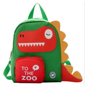 Eazy Kids Steg aurous Dinosaur School Bag-Green