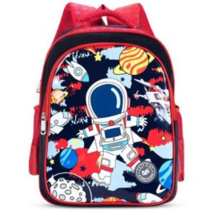 Eazy Kids Astronaut School Bag-Red
