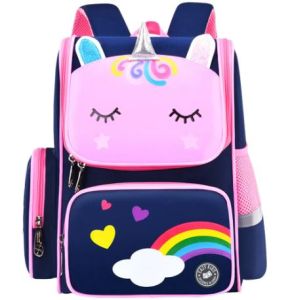 Eazy Kids 3D Unicorn Fashion School Bag-Blue