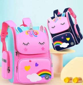 Eazy Kids 3D Unicorn Fashion School Bag-Blue