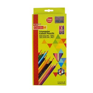 Camlin Triangular Colour Pencil 12 Assorted 