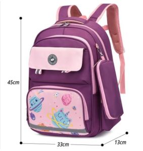 Eazy Kids Unicorn Planet school bag w/t Pencil Case-Purple
