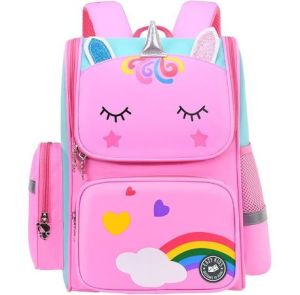 Eazy Kids 3D Unicorn Fashion School Bag-Pink
