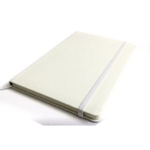 Amana - Notebook A5 - Cream Paper - Soft Leather - White