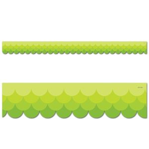 Painted Palette Ombre Lime Green Scallops Border CTP-0181