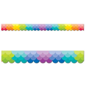 Painted Palette Ombre Rainbow Scallops Border CTP-0186