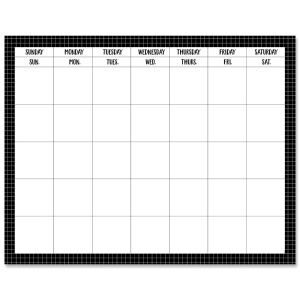 Window Pane on Black Calendar Chart CTP-10188