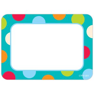 Dots on Turquoise Labels CTP-4516