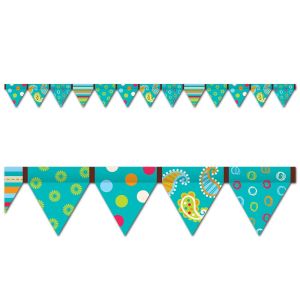 Dots on Turquoise Pennant Border CTP-7144