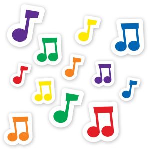 Music Notes Hot Spots Stickers CTP-7162