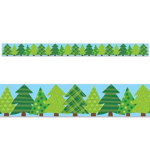 Woodland Friends Patterned Pine Trees Border CTP-8386