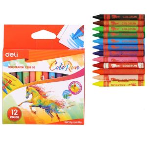 أقلام تلوين الشمع من ديلي مكونة من 12 قطعة متعدد الألوان