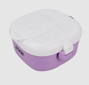 Eazy Kids Rocket Lunch Box Meal Set w/ Bowl, Scissor and Spoon - Purple (600ml)
