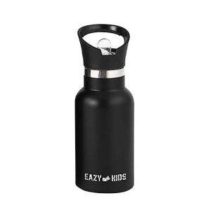 زجاجة مياه ستانلس ستيل للأطفال من إيزي 500 مل - أسود