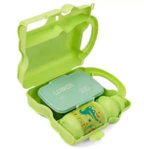 Eazy Kids Lunch Box wt Bottle - Green