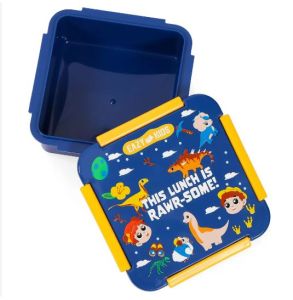 Eazy Kids Lunch Box, T-Rex  - Blue, 650ml