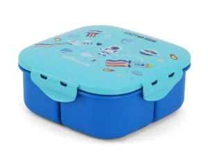 Eazy Kids Square Bento Lunch Box - Space Blue