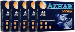 Azhar White Premium A4 Paper 80gsm 5 Packs [2500 Paper]