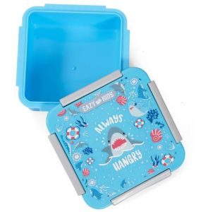 Eazy Kids Lunch Box, Shark  - Blue, 650ml